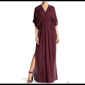 Love Stitch Gauze Kimono Maxi Dress green